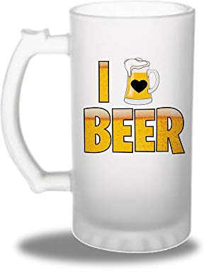Boccale da Birra in Vetro Satinato 16 OZ Personalizzabile con Testo Foto e Immagini Ottimo per Bar, ristoranti e casa o Come Regalo per Eventi aziendali, Matrimoni, anniversari, Compleanni
