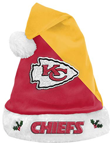 FOCO Kansas City Chiefs NFL 2021 Colorblock Santa Hat - Stück