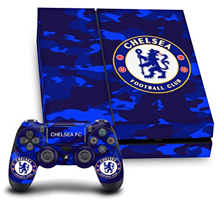 Head Case Designs Offizielle Zugelassen Chelsea Football Club Camouflage Gemischt Logo Vinyl Haut Gaming Aufkleber Abziehbild kompatibel mit Sony Playstation 4 PS4 Console and DualShock 4 Controller