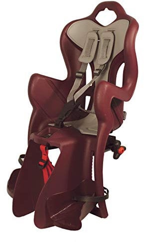 b bellelli B-One - Seggiolino bici posteriore - attacco Clamp - Si fissa al portapacchi - dai 9 mesi ai 8 anni - max 22 kg - colore Plum versione Luxury