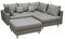 Riess Ambiente Moderne Wohnlandschaft Kent 220cm grau Ecksofa Federkern inkl. Hocker und Kissen Sofa Couch