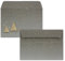 100x Briefumschläge DIN C6 in Grau mit Glitzer-Regen - Haftklebung mit Abziehstreifen - 114 x 162 mm - 80 g/m² - Weihnachtsumschläge mit Motiv für Firmen und Privat