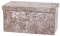 Large Ottoman Foldaway Storage Blanket Toy Box Bench Crushed Velvet Pouffe Footstool Ottoman (Blush Pink, 76cm x 38cm)