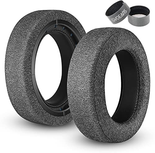Ersatz-Ohrpolster für Corsair HS70 Pro HS60 HS50, GVOEARS Ohrpolster, langlebig gestrickt für HS70 Gaming-Headset (grau)