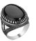SOHO SILVERS Osmanischer Silber Herrenring mit großem schwarzen Onyx-Stein, handgefertigter Osmanischer Ring 925k Made in Turkey, Vintage Ring Ge | 68