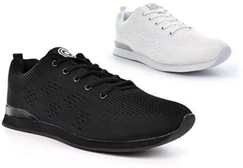 Womens/Mens Lawn Bowling Trainers Mens Bowling Shoes Womens Bowling Shoes Ladies Bowling Shoes Lawn Bowl Shoes Lawn Bowl Trainers Bowls Trainers Bowls Shoes Sizes 3-12 Black/White 12 UK