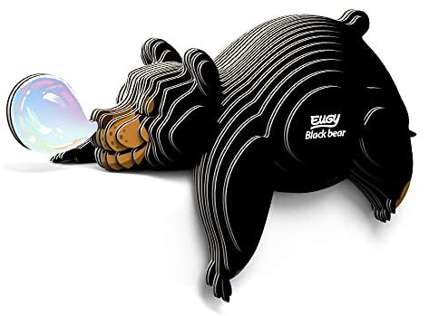 Eugy Black Bear 3D-Puzzle, 24 Stück, umweltfreundlich, Lernspielzeug-Puzzles für Jungen, Mädchen und Kinder ab 6 Jahren