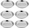 Yardwe 6 Piezas Disco De Acero Inoxidable De Almuerzo para Niños Platos De Ensalada Redondos para Servir Comida Placa Platos De Postre Frutero Juego Plato De Pizza Banquete Exterior