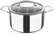 MasterPro - Casserole with Glass Lid, 22cm - Argent 3 Induction Stainless Steel Cooking Pot, Professional Quality, Tri-Ply Multilayer for Improved Heat Retention & Distribution - Ovenproof
