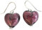 Murano glas mit lila Herz aus Sterling silber Ohrringe - Geburtstagsgeschenk - Weihnachtsgeschenk - Handgefertigte Geschenkideen für Frauen