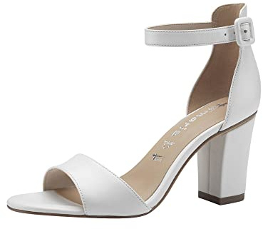 Tamaris Damen 1-1-28326-20 Sandale, Weiß White 100, 42 EU