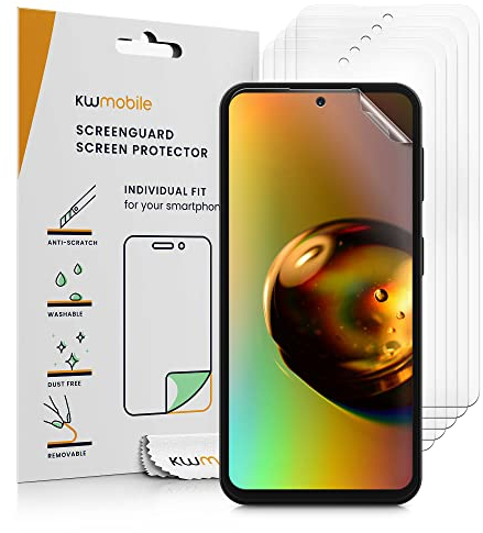 kwmobile Protector Compatible con Samsung Galaxy A54 5G Protector de Pantalla - 6X película Transparente Protectora de Pantalla antiarañazos