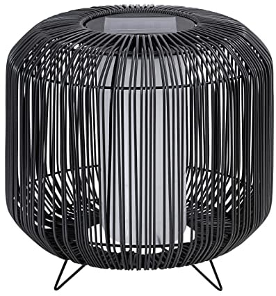 Dehner Solar-Laterne Bari, warmweißes Licht, Ø 30 cm, IP44, Kunststoff/Metall, anthrazit