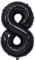 Vthoviwa 40 Zoll/18 Farbens Luftballon Zahlen 8 Schwarz, Luftballon 8. Geburtstag Foil Ballon, 0123456789,10-19,20-25,30,40,50,60,70,80,90, Folienballon 8 Party Dekoration Helium Unterstützen