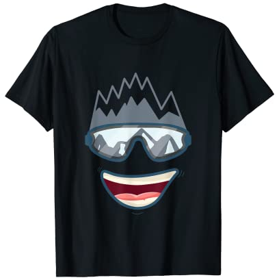 Lustig Snowboard Snowboarder Skifahren Gesicht Witzig Ski T-Shirt