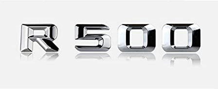 INPETS Chrom R 500 Auto Kofferraum Hinterbuchstaben Wörter Abzeichen Emblem Brief Aufkleber Aufkleber Kompatibel for Mercedes Benz R Klasse R500