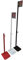 Piantana telescopica portaestintore Safemax con tubulare in ferro verniciata a fuoco antigraffio (Senza asta, Bianco)