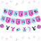Cheerleading Happy Birthday Banner Hot Pink Blue - Cheerleader Bunting Banner Girlande, Pre-Strung Cheerleading Geburtstag Party Dekorationen Rose Red für Mädchen Cheer Gymnastik