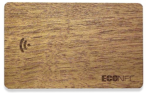 Virtuelle Visitenkarte aus schwarzem Walnuss | NFC-Visitenkarte | Wiederverwendbare Holz-Visitenkarte | NFC-Visitenkarte | Keine monatlichen Gebühren