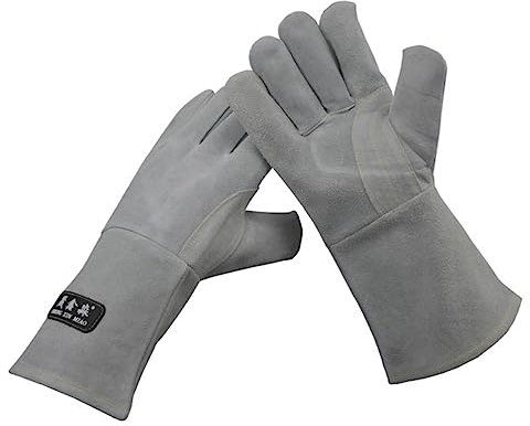 DOITOOL Arbeitshandschuhe 1 Paar Schnittfeste Handschuhe Langärmlige Handschuhe Feuerfeste Handschuhe Lederhandschuhe Arbeit Schnittschutz Schweißhandschuhe