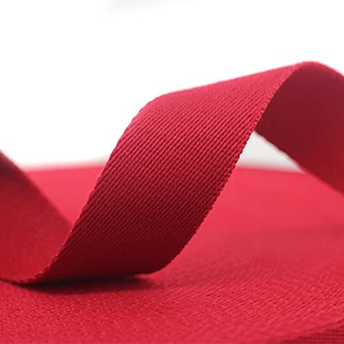 Baumwoll Schrägband Nahtband,50mmx5Yard,Einfassband Köperband Baumwollband Textilband Fischgrätenband Köperband Wimpelband Twillband Webbing Band für Schneidern DIY-Nähen Basteln,Rot
