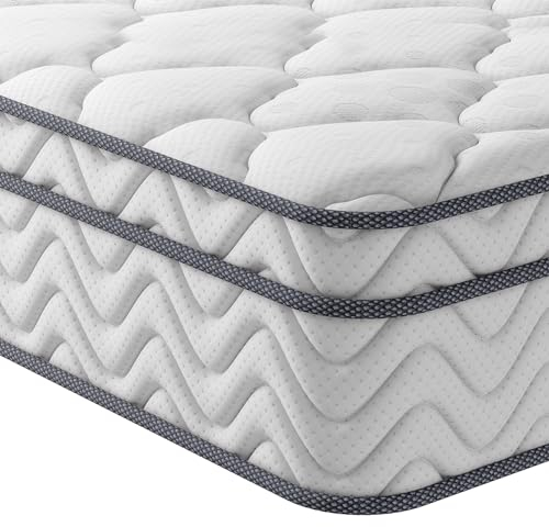 Vesgantti Matratze 180x200 höhe 22cm H3 7-Zonen Taschenfederkernmatratze Mittelfeste Orthopädischem Kaltschaummatratze Öko-Tex Zertifiziert Matratzen Klassik BoxTop
