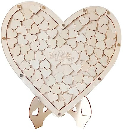 Gadpiparty Einzigartiges Gästebuch Aus Holz Für Hochzeiten Dekoration in Form Eines Hochzeitsgeschenks