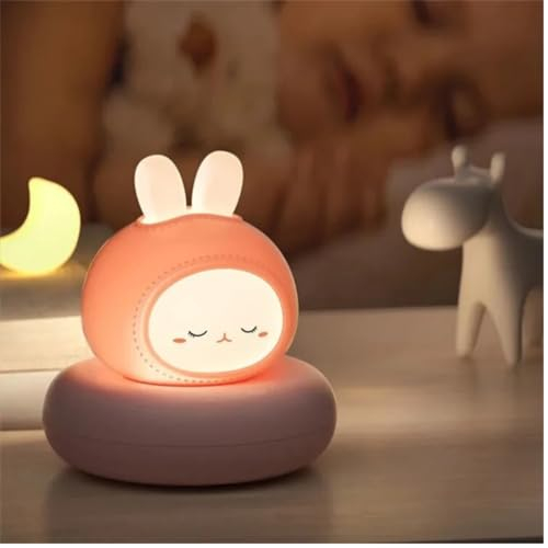 Magic Webstore Nachtlicht für Babys und Kinder, Hase, Nachtlampe, wiederaufladbar, Touchscreen, Nachttischlampe für Mädchen und Jungen, Geschenk zur Geburt, 3 einstellbare Lichtmodi (Hase)