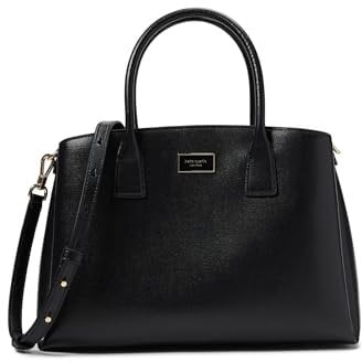 kate spade new york Women's Serena Saffiano Leather Satchel, Black, One Size