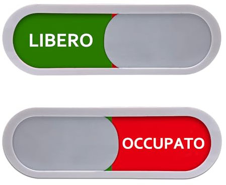 Andchi 2pcs LIBERO OCCUPATO Cartelli scorrevoli Autoregistrazione Cartello per porta Cartello ufficiale per ufficio Per uffici e altri luoghi pubblici