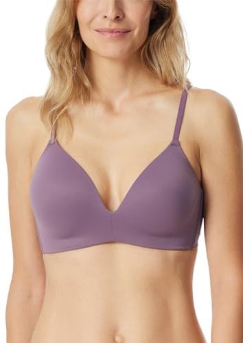 Schiesser Damen BH gepaddet ohne Bügel - Invisible Soft, Malve_181765, 75A