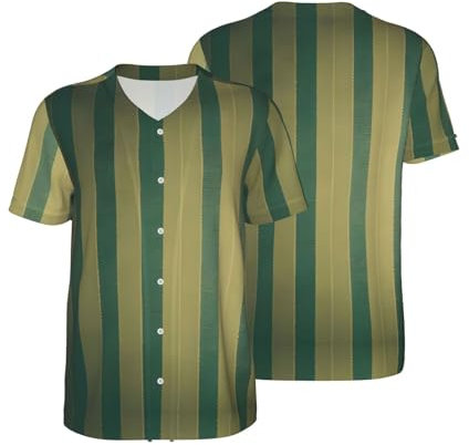 Retro-Softball-Trikot, gestreift, anpassbar, Baseball-Trikot, personalisierbar mit einzigartigem Mode-Sinn, für alle Jahreszeiten., Weiss/opulenter Garten, XL