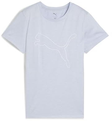 Puma Unisex W TAD Essential Heather Logo Tee T-Shirts, Cool Weather Heather,