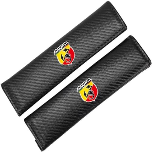 2 Stück Premium Gurtpolster Gurtpolster für Abarth 595 Abarth 500 Abarth 124 Spider, Autogurt Polster Sicherheitsgurt Polster Auto Sicherheitsgurt Schulterpolster