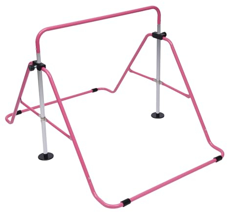 Salmeee Turnreck Gymnastik Kinder, 100KG Garten Turnreck Gymnastik Reck Reckanlage Turnstangen Horizontale Training Bar Konzipiert Outdoor Fitness Höhenverstellbar 85-129.5cm