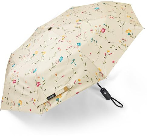 G4Free Mini paraguas de viaje con protección UV UPF 50+ de 42 pulgadas, paraguas plegable con bloqueo solar, Flor.