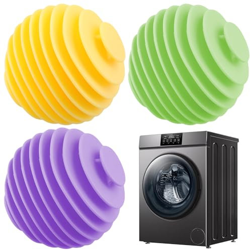 3 Stück Trockner Ball, Waschball für Waschmaschine, Wiederverwendbare Wäschebälle, Anti-Tangle-Wäscheball, Wäschebälle aus Gummi, Trocknungsbälle für die Wäschereinigung zu Hause