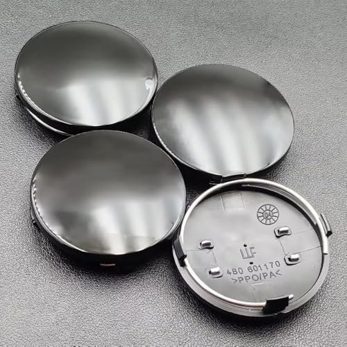GTME 4 Nabendeckel ABS Kunststoff Aluminium Nabenkappen für Audi A6 C8 2018-2025 Saloon,Felgendeckel Nabenkappe Radkappen Felgenkappen Radnabenabdeckung,60mm