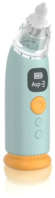 Nasensauger für Babys, Elektrischer Nasensauger für Kleinkinder, Automatischer Nasenreiniger mit 3 Silikonaufsätzen, Verstellbare Saugstärke, Musik- und Lichtberuhigungsfunktion