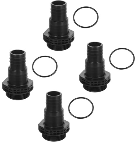 Ersatzteile für Poolfilter & Poolpumpen, 32/38 mm Poolpumpenanschluss Adapter für SPS100 SPS75 SPS50 SPS25 Umwälzpumpe, Sandfilteranlage Pool Ersatzteile, Filterpumpe Anschluss Schwarz (4 Sets)