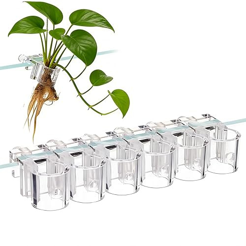 6 Pezzi Porta Piante Per Acquario, Generico Supporti per Piante d'Acquario, Vaso per Piante da Acquarios Sospeso per Acquarios, Facile da Installare, Adatto per Acquari e Coltivazione Idroponica