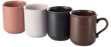 reMAIN MAINmug Mehrwegtasse 250 ml, 4er-Set, Classic Mix | Tassen aus recyceltem Kunststoff – spülmaschinen- und mikrowellengeeignet für Kaffee, Camping und Alltag