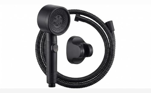 SpaPressure High Pressure Shower Head – 3 Spray Modes, Purifying Filter, One-Key Pause, Rainfall Massage Showerhead (Matte Black)