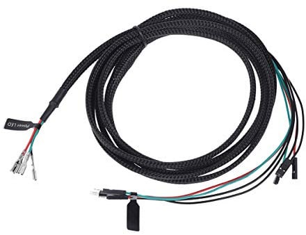 Alphacool 18536 Powerbutton/Taster Verbindungskabel 200cm - Schwarz Kabel Sonstige Kabel