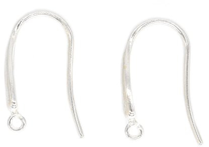 NaturSchatulle Ohrhaken Ohrringe Rohling 100% Sterling Silber 20x11mm I 1 Paar DIY Ohrhänger Schmuck Selber Basteln Fischhaken Schmuckherstellung