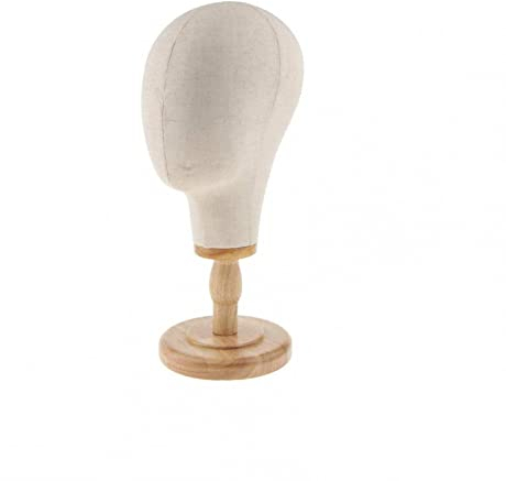 Leinwand Schaufensterpuppe Kopf Modellkopf, Ständer für Perücken, Kopfhörer, Mützen, Größe: 55cm