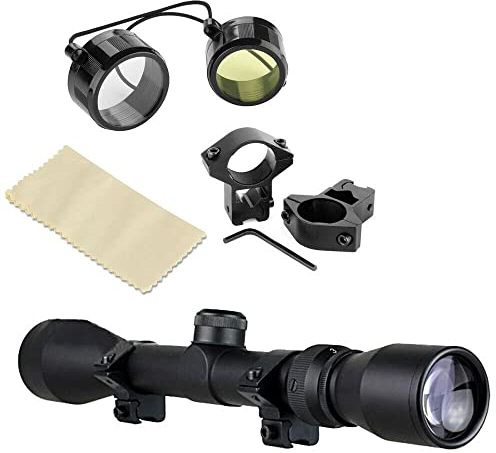 HENGMEI Zielfernrohr Gewehrzielfernrohre mit Montage Rote und grüne Punkt Visier Luftgewehr Rifle Scopefür Jagd und Sport (3-9x40EG-11mm Montagen)