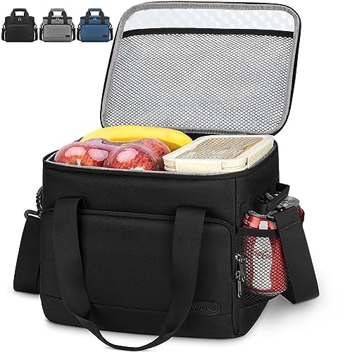 Lubardy 30L Kühltasche Gross Faltbar Kühlkorb Thermotasche Wasserdicht Kühlbox Picknicktasche Lunchtasche Isoliertasche Schwarz