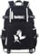 Roffatide Anime Haikyuu Laptop Backpack Printed Luminous Schoolbag Rucksack with USB Charging Port & Headphone Port Black