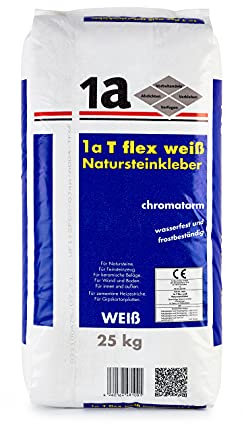 1a Bauchemie 02-03-250-WE 1a T Colle pour carrelage flexible Blanc pierre naturelle